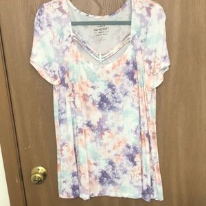 NWOT Tie Dye Super Soft Knit Shirt From Torrid In Size 1